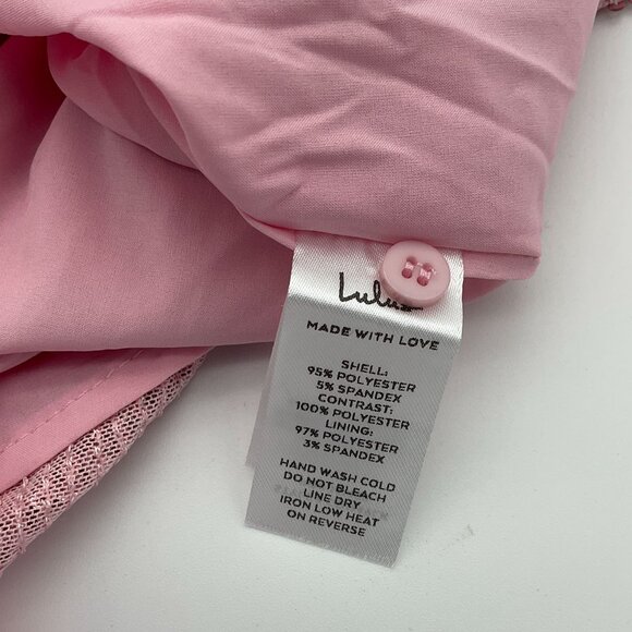 Lulus Endless Fun Shiny Pink Sequin Lace-Up Mini Dress Medium NWT - Picture 8 of 10